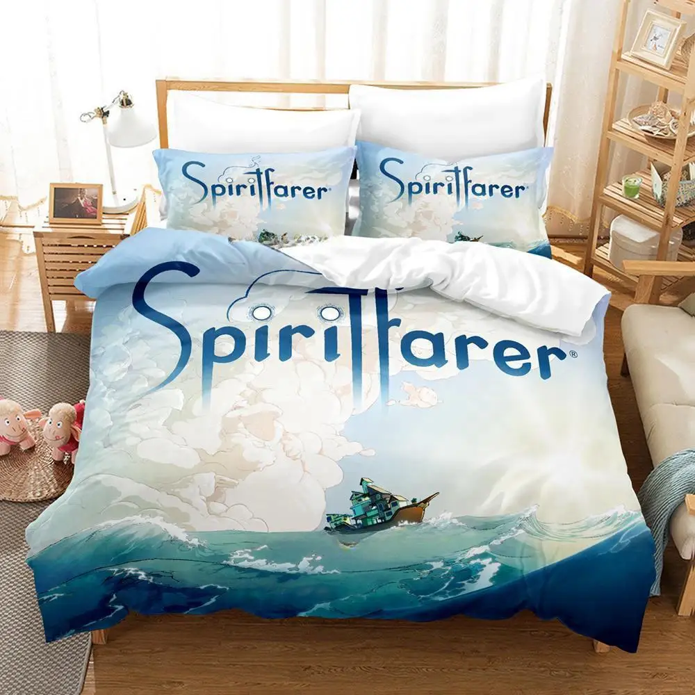 

Game Spiritfarer Bedding Set Single Twin Full Queen King Size Bed Set Adult Kid Bedroom Duvet Cover Sets Anime Bed Sheet Set