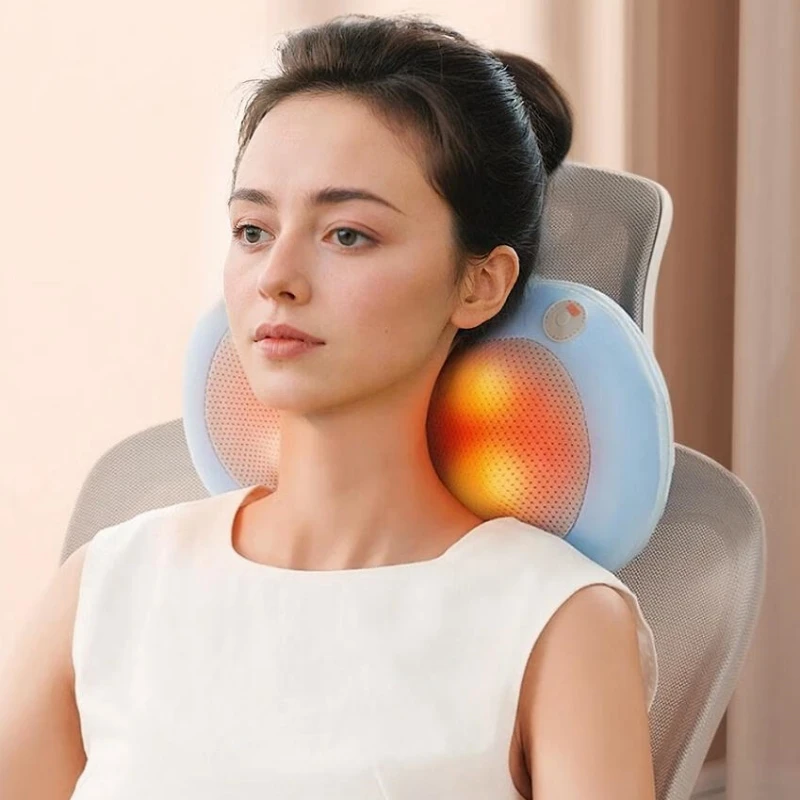 

Multi-Functional Full Body Massage Pillow with Automatic Hot Compress Cervical Spine Massager for Home Office Travelling