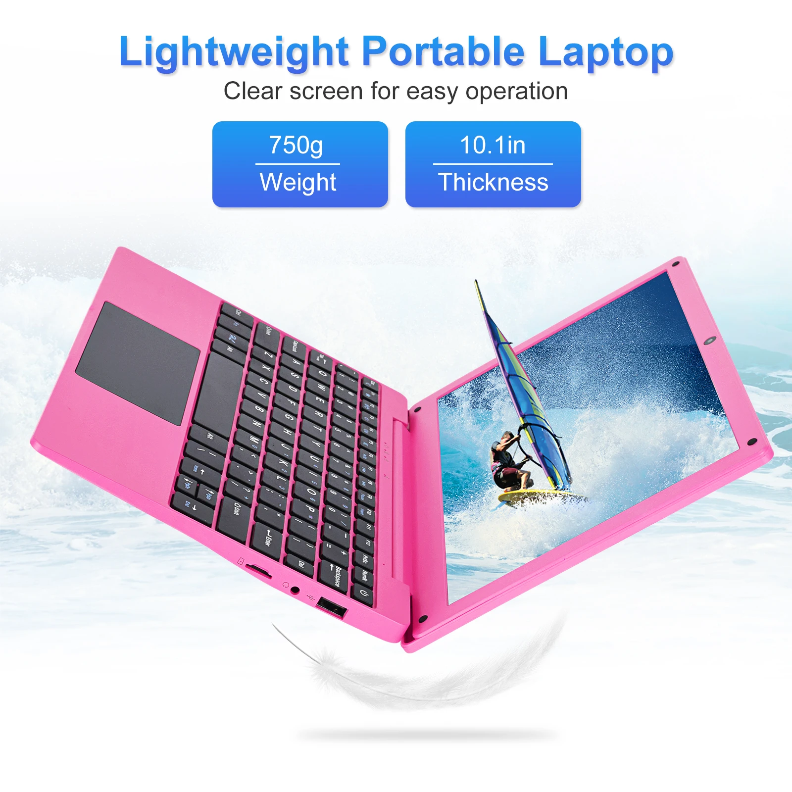 2025 Nuevo mini computadora portátil de 10,1 pulgadas, Intel Celeron N4020, 8 GB de RAM 128 GB SSD, computadora portátil ultraportátil Windows 11 para negocios estudiantes