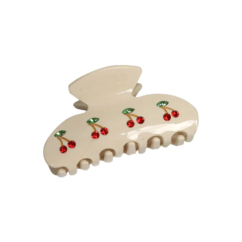 موضة الفاكهة الكرز كريستال مشبك شعر للنساء الكورية أنيقة خلات مخلب كليب شعبية الشعر المصيد إكسسوارات الشعر Hausgenefinn #6