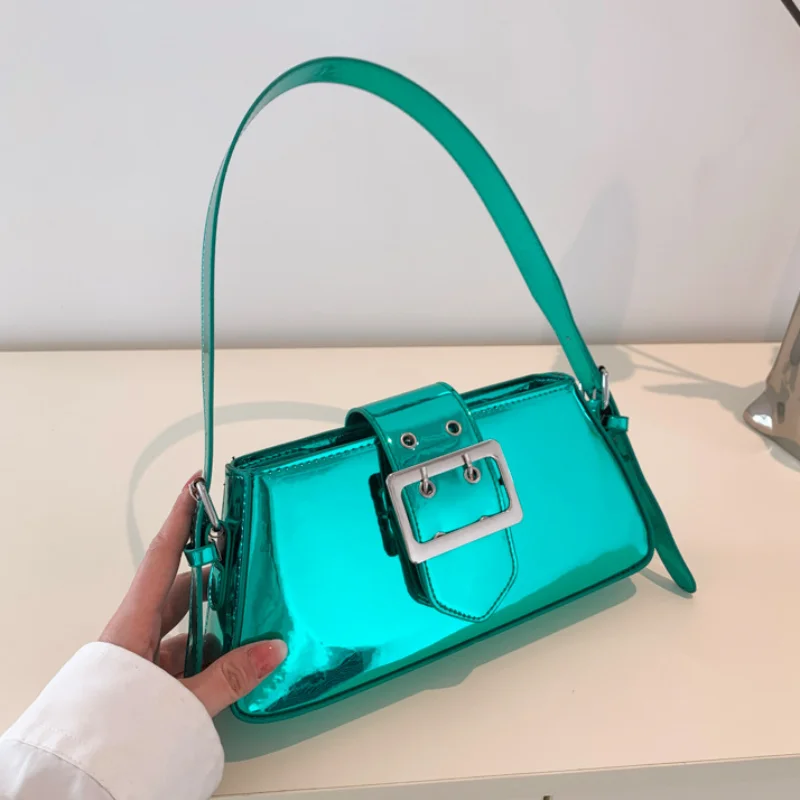 Fashion Mirror Handbags for Women Patent Leather Underarm Shoulder Bag Woman High Quality Party Candy Color Luxury Female Bag