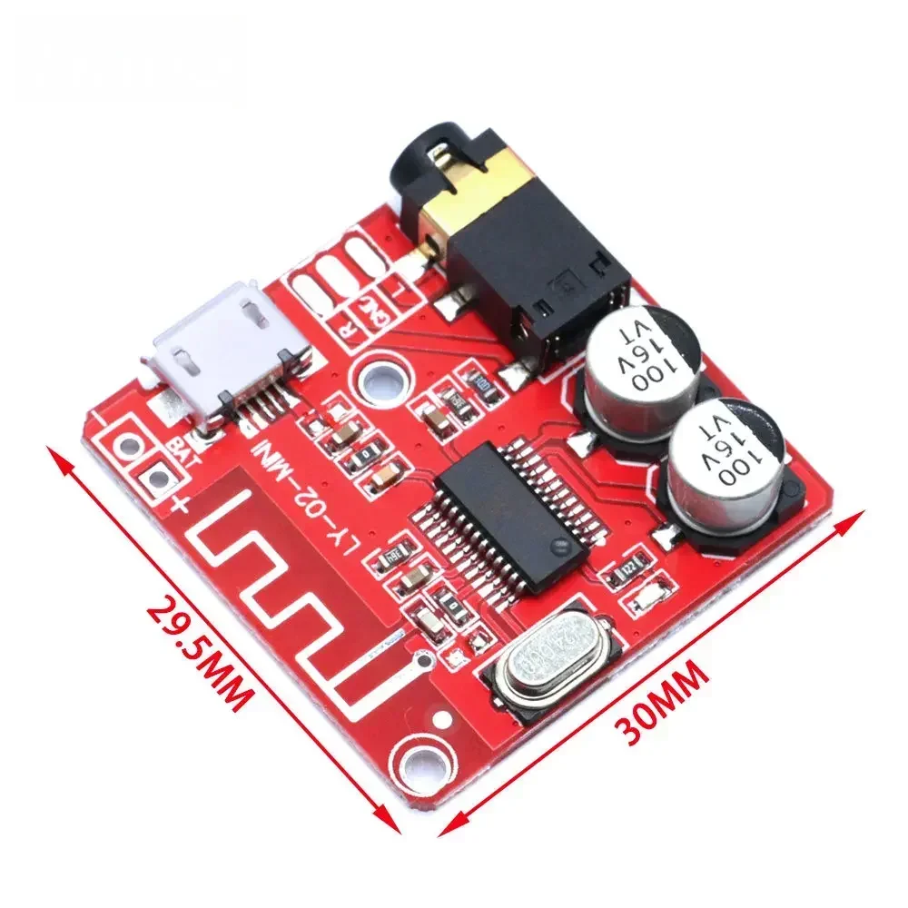 DIY Bluetooth 5.0 Audio Receiver Board - Lossless MP3 Decoder, Wireless Stereo Music Module for Car/Home (3.7-5V Input)