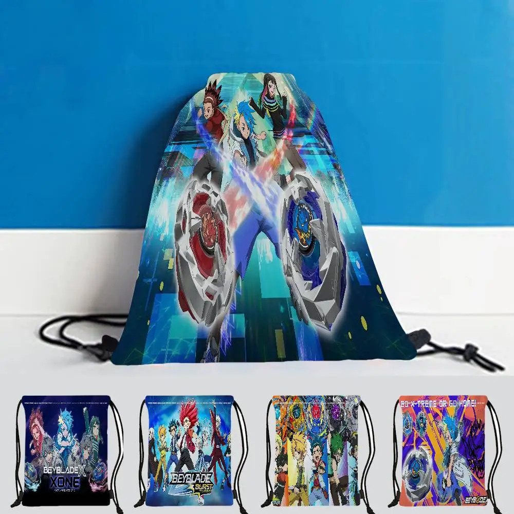 B-Beyblade X 1 pieza mochila con cordón mochila con cordón Cinch sacos bolsa a granel para la escuela Yoga deporte gimnasio viajar