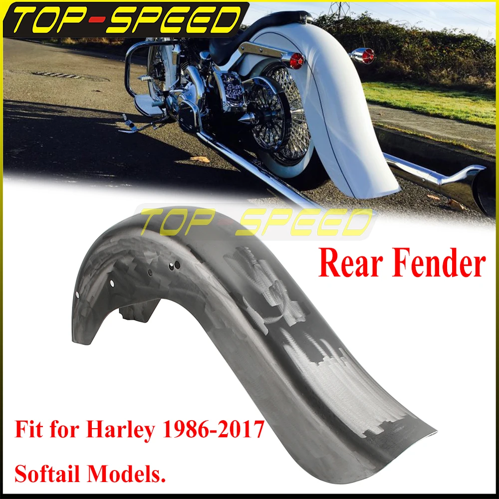 For Harley Softail Rocker Fat Boy Heritage Deluxe Slim Breakout Deuce Night Train 86-17 Motorbike Mud Sand Protector Rear Fender