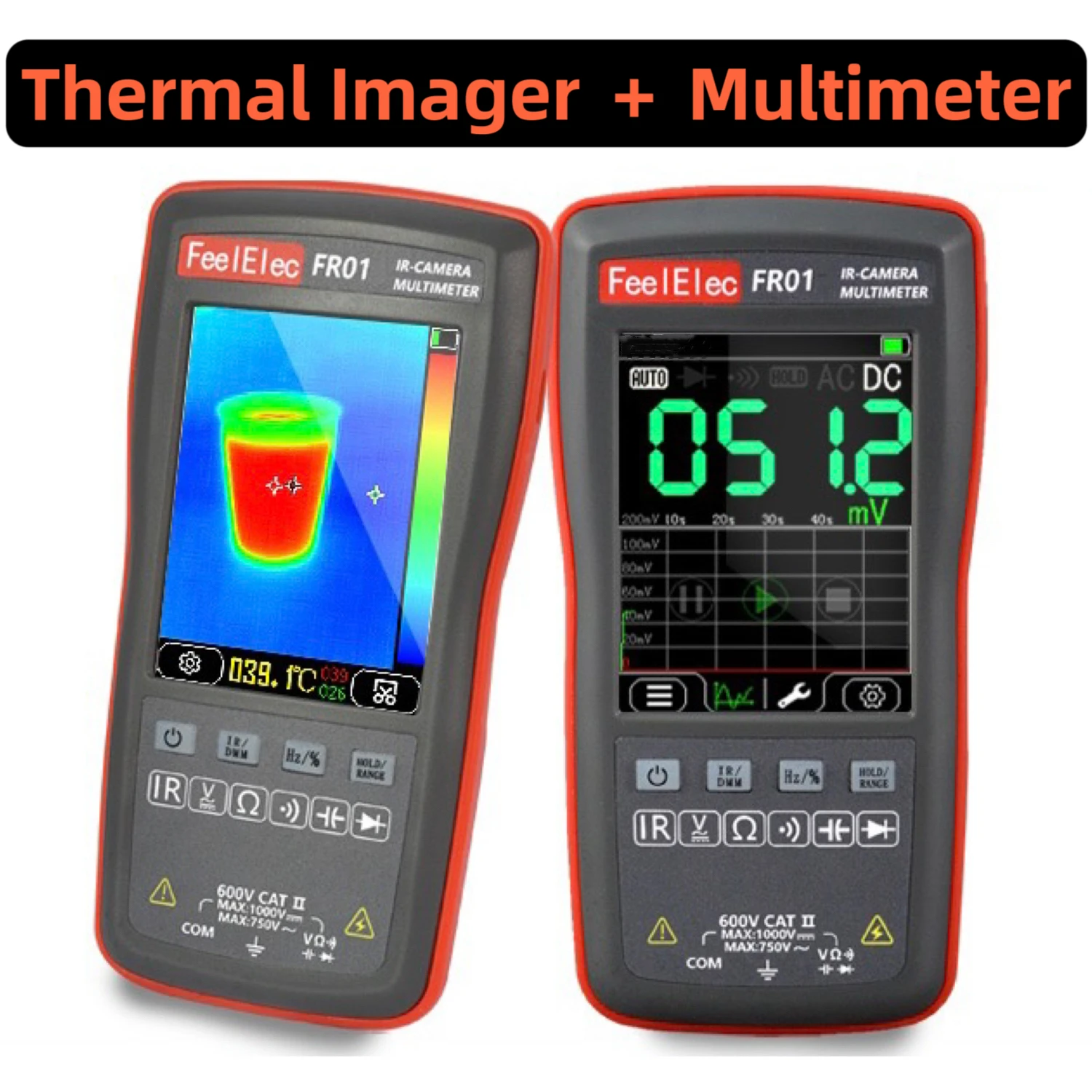 FR01 Multi-function Infrared Thermal Imager Digital Multimeter for Industrial Circuit Board Floor Heating maintenance