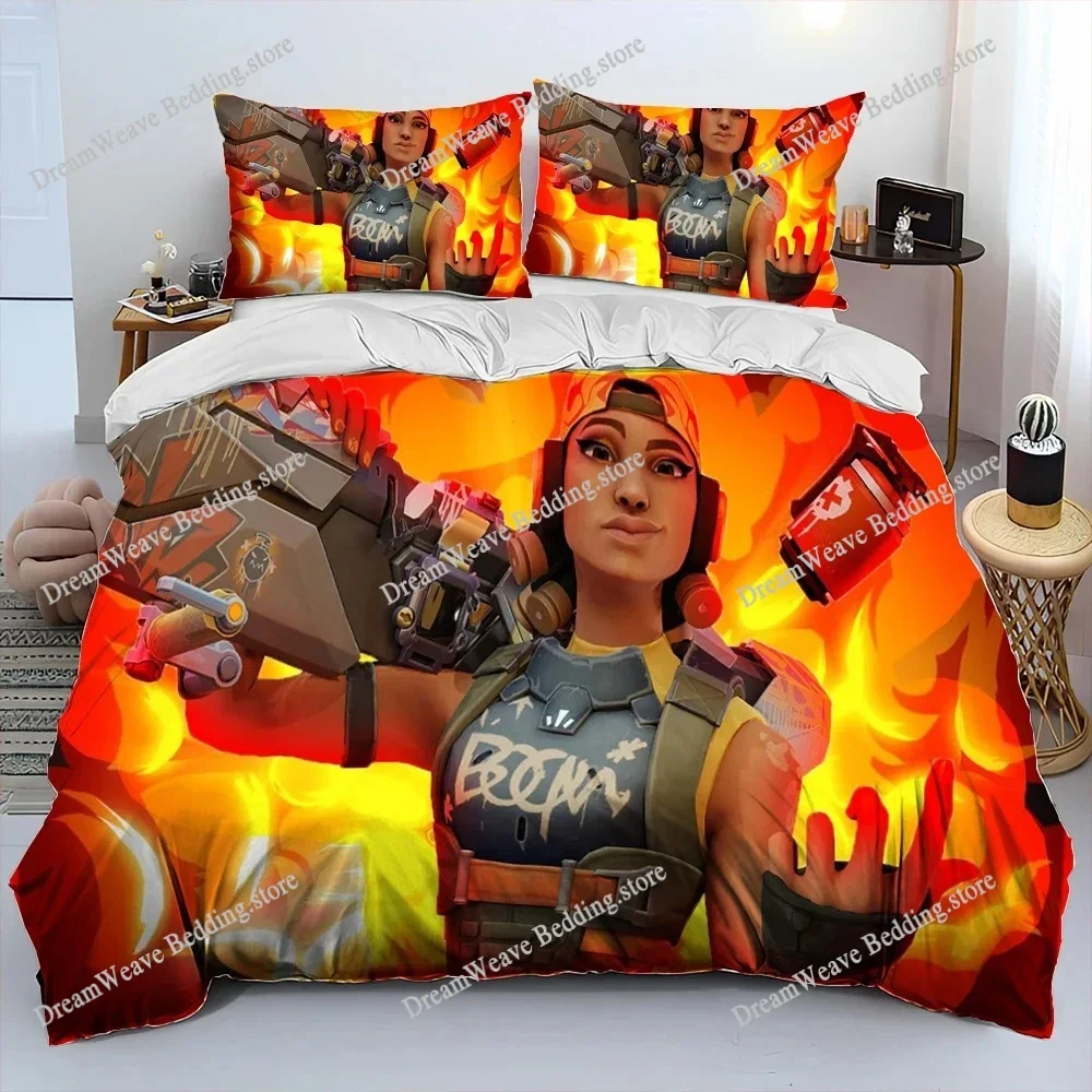 VALORANT Bedding Set Single Twin Full Queen King Size Bed Set Adult Kid Bedroom Duvet Cover Sets 3D Print Game Bed Sheet Set741