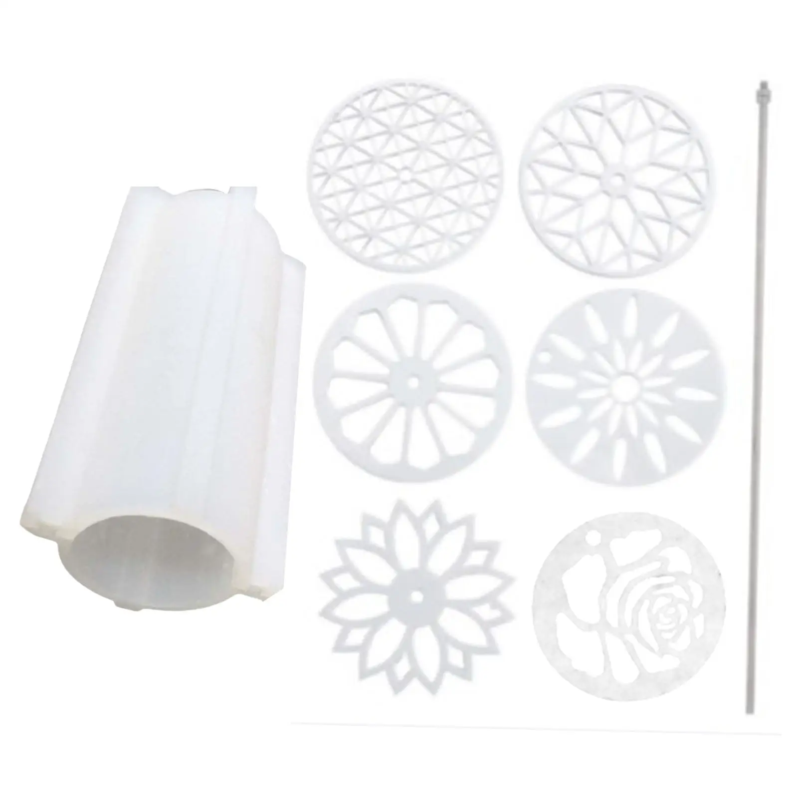 

Silicone Tube Column Mold Decorative Durable DIY Tear Resistant Flower Templates Soap Mould for Christmas Crafts Soap Making