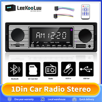 LeeKooluu Car Radio 1 DIN Stereo FM Bluetooth MP3 Audio Player Cellphone Handfree Digital USB/SD With In Dash Aux Input