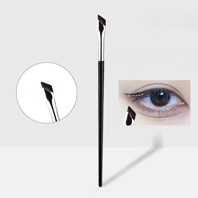 

EOEKKY Eyeliner Brush Ultra Thin Fine Angle Flat Eyebrow Brush Under The Eye Makeup Brushes Precise Detail Brush White