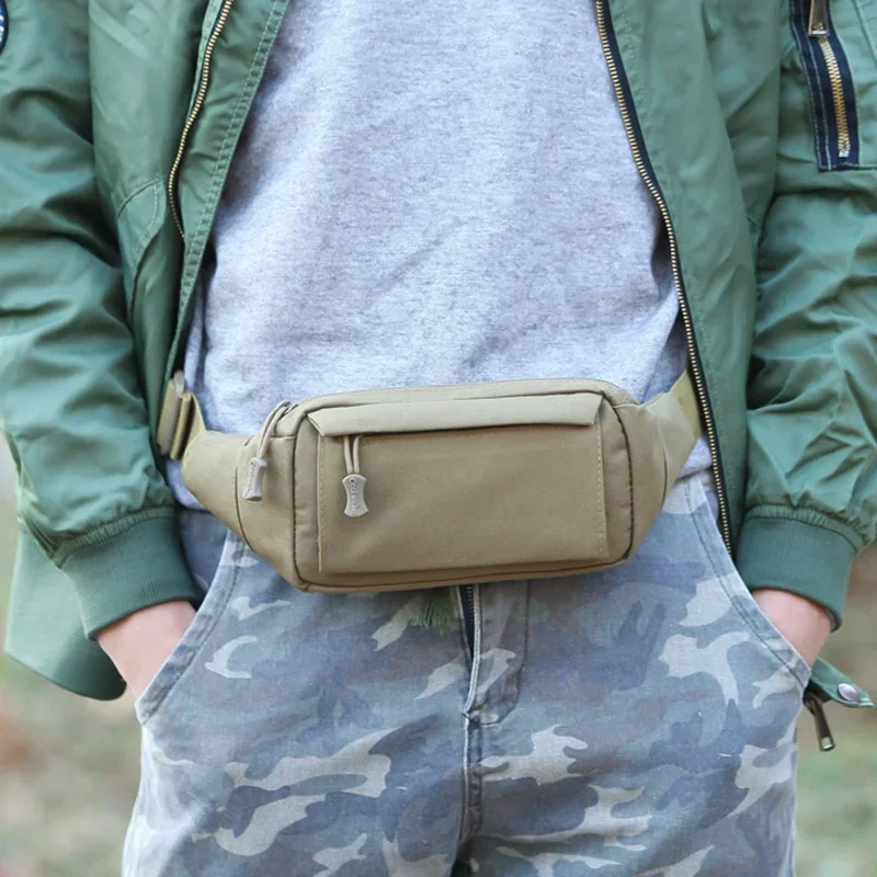 Men's Waist Bag Tactical Pouch Men Shoulder Belt Bags Hip Sack Oxford Cloth Belly Waterproof Banana Male Fanny Pack for Phone