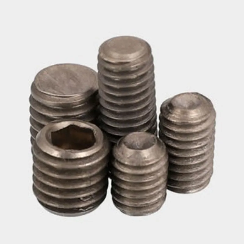 GB80 DIN913 10PCS M2 M2.5 M3 M4 M5 M6 Titanium Hex Socket Set Screws Pure Titanium Flat End Grub Sets Screw - Image 2