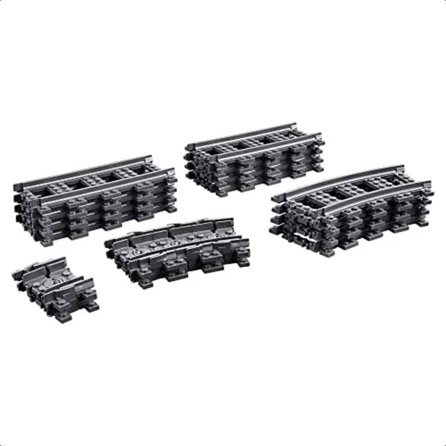 Set di espansione per binari del treno City Track aggiuntivo 20 pezzi compatibili con i nostri set 8 diritti 4 curvi 8 binari flessibili 60205