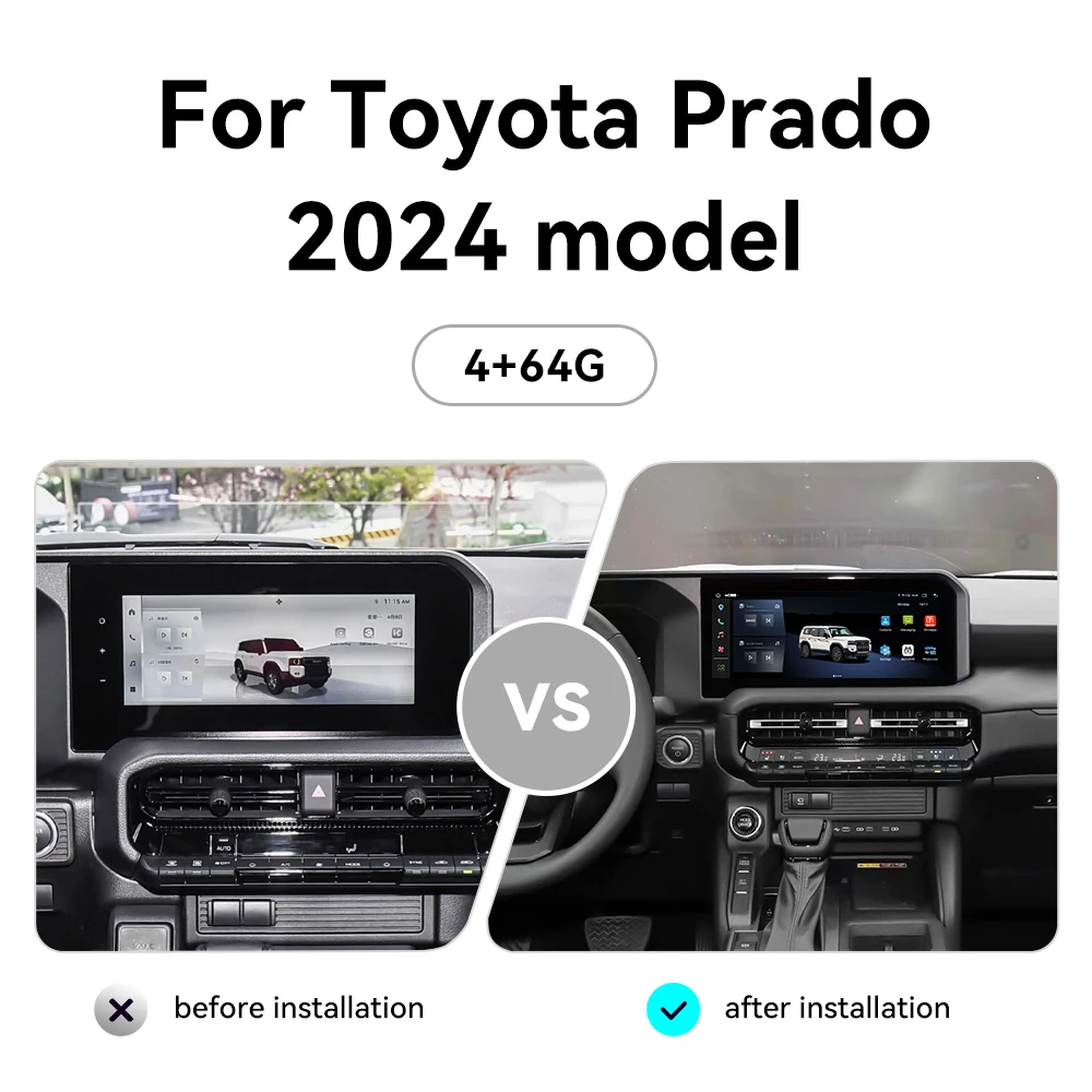 راديو اكسسوارات السيارات لتويوتا برادو 2024 أندرويد السيارات لتحديد المواقع والملاحة الوسائط المتعددة ستيريو استقبال رئيس وحدة خرائط غير متصلة بالإنترنت #2