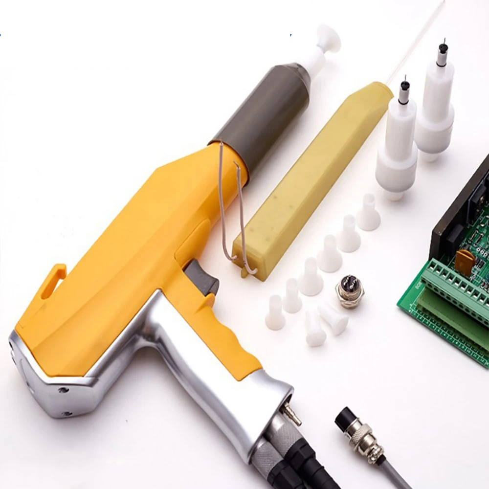 Manual Electrostatic Powder Coating Gun Shell Kit Including Powder Spray Gun Body And HV Cascade Modular Waterfall
