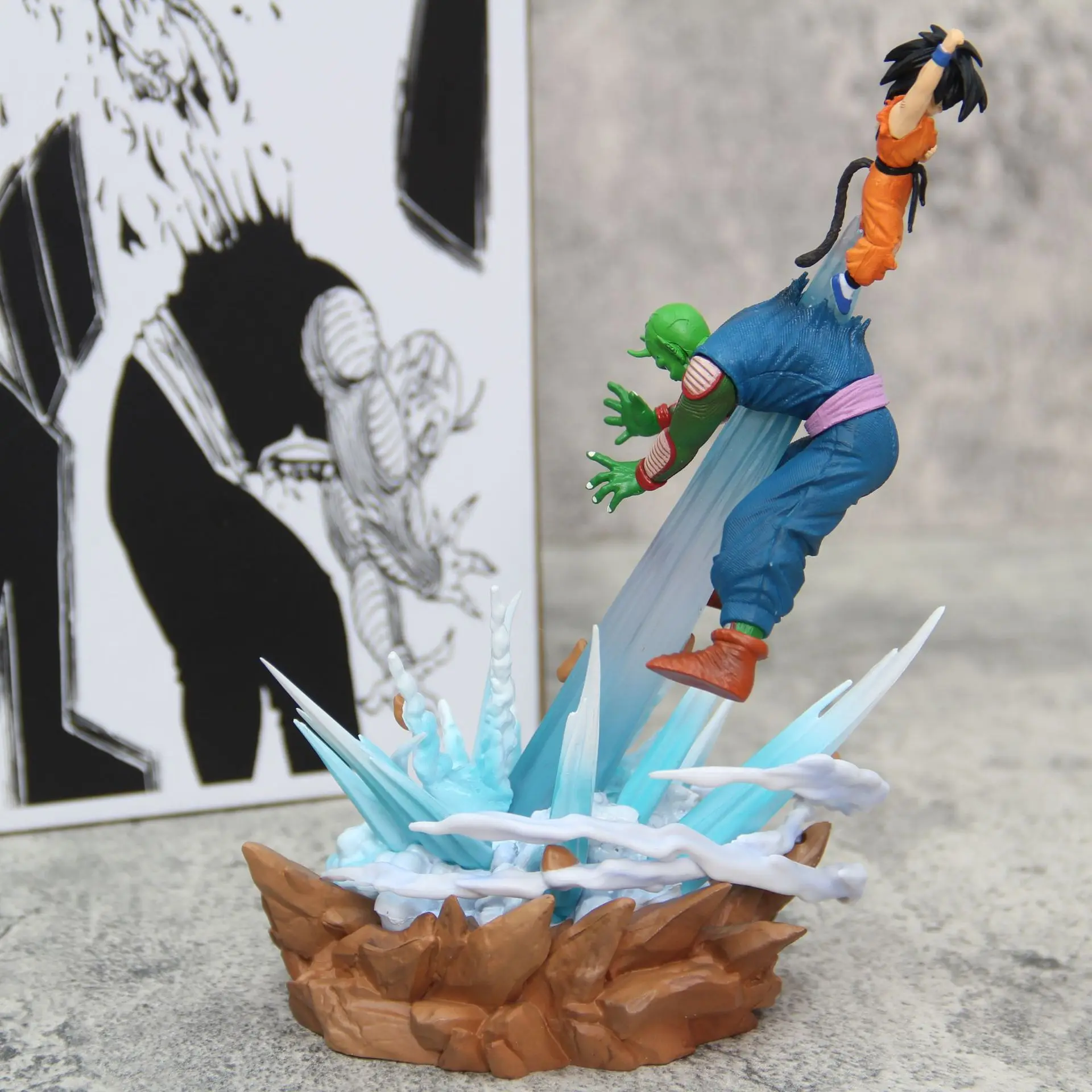 21cm Anime Dragon Ball Son Goku VS Piccolo Figure PVC Action Figures Model Toys GK Statue Desktop Decoration Collection Pieces