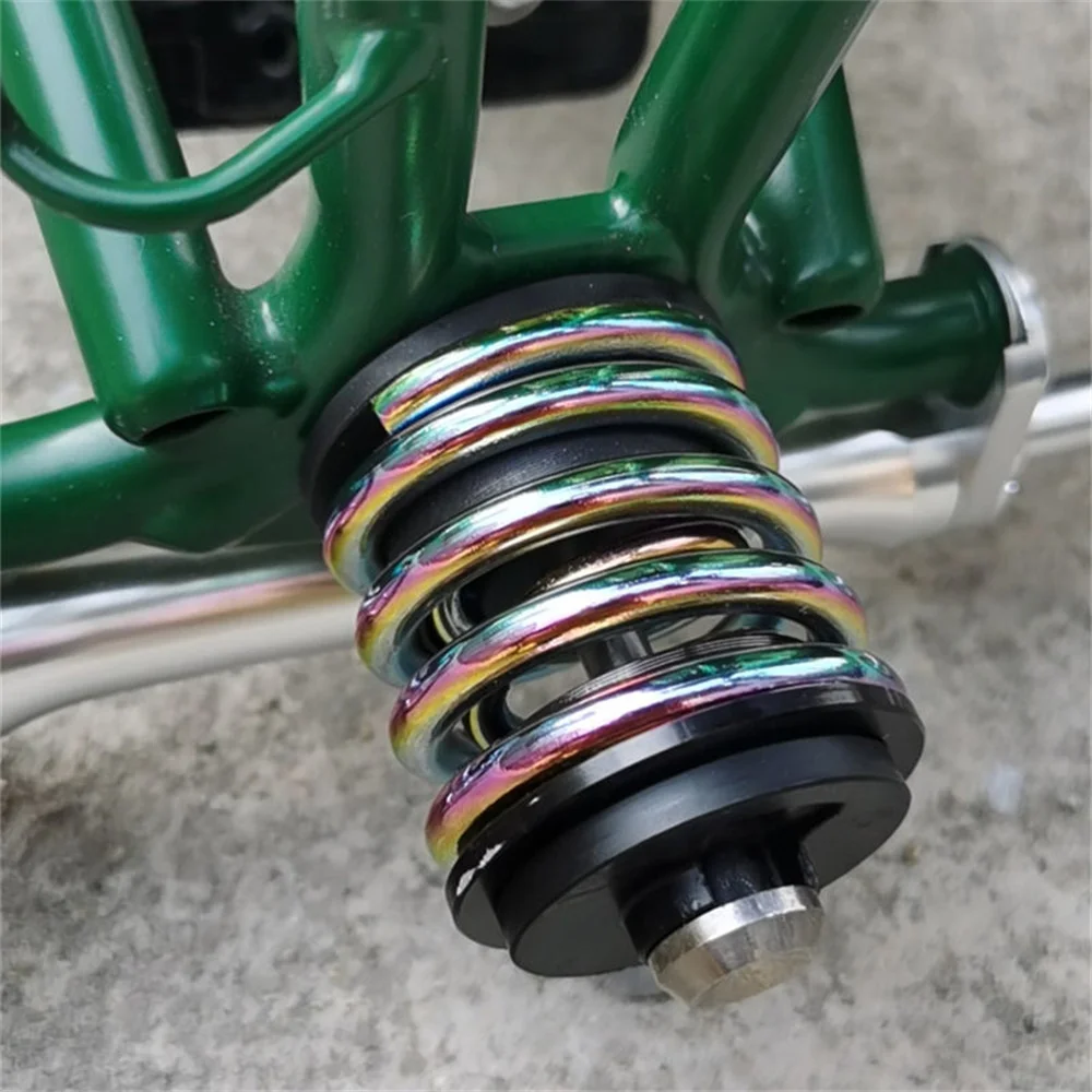 Folding Bike Rear Shock Absorber - For ​Brompton Spring Suspension, Titanium Axle & Stainless Steel, Bicycle Accessories​​ Parts view 5