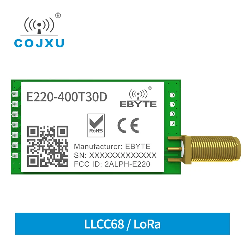 LLCC68 LoRa Wireless Module 433MHz 470MHz 30dBm Long Range 10km RSSI cojxu E220-400T30D SMA-K DIP UART Transmitter Receiver