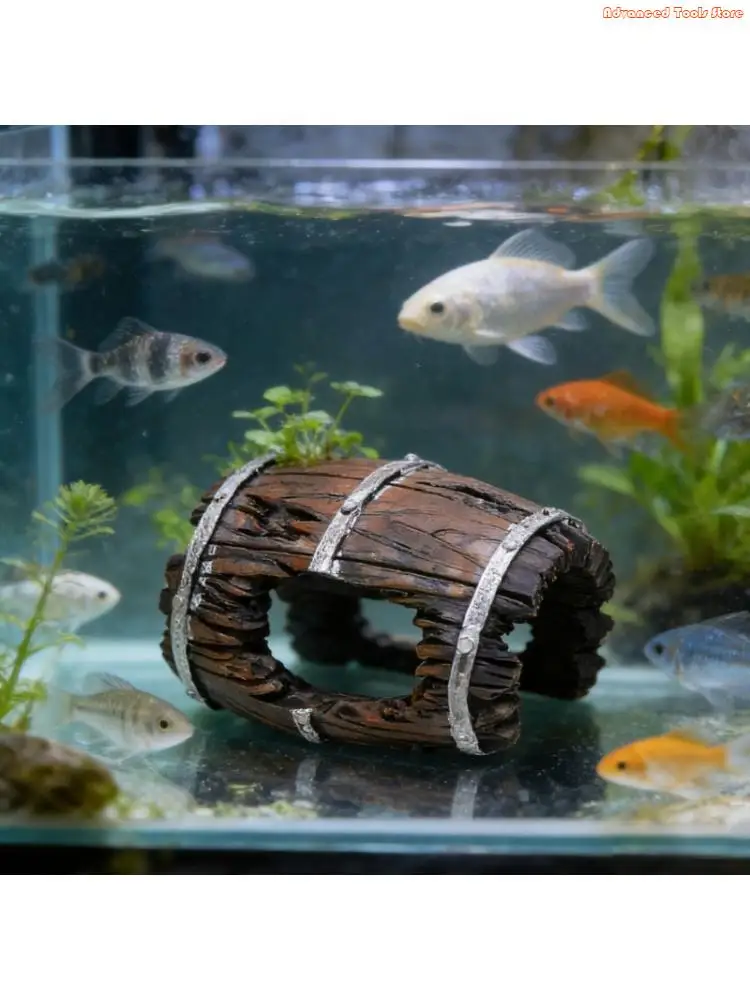 Reptiles Hide Hole Climbing Sunbathing Platform Turtles Hide Hole Resins Decoration W91B