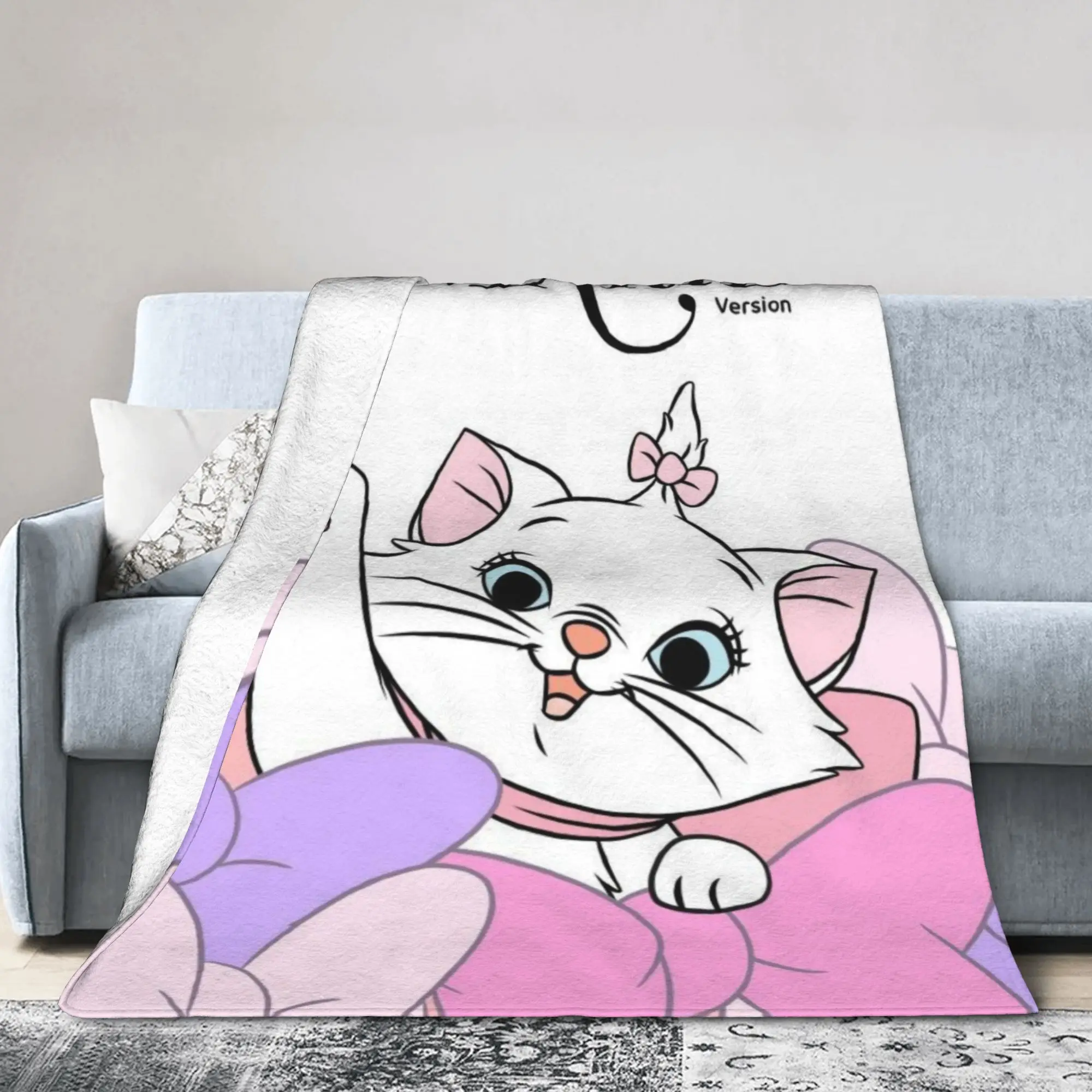 بطانية Maries Cat اللطيفة للقطط متعددة المقاسات فائقة النعومة ومريحة للأريكة والسرير #3