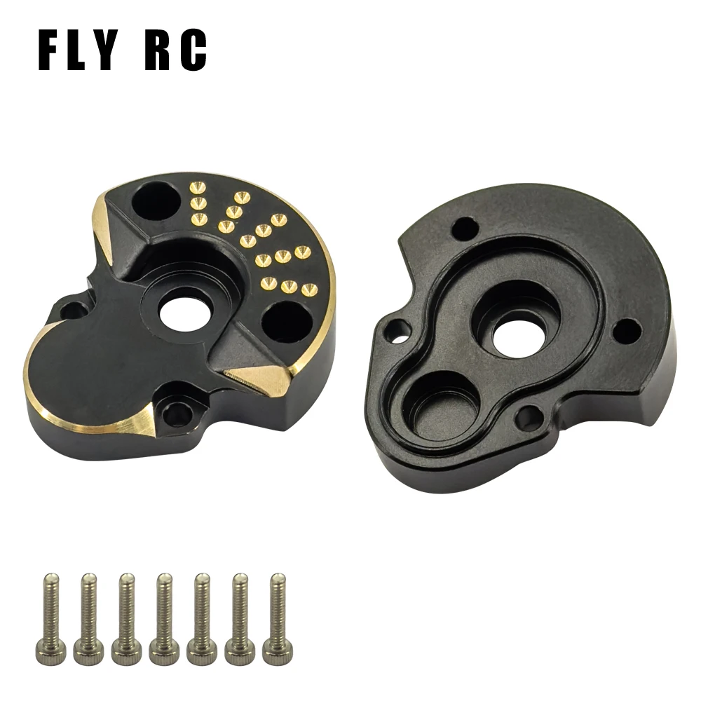 Redcat Ascent-18 Rc Car Upgrade Parts 44g Black Coating Brass Rear Outer Portal Housing Metal For Crawler Accessories 1/18 Scale