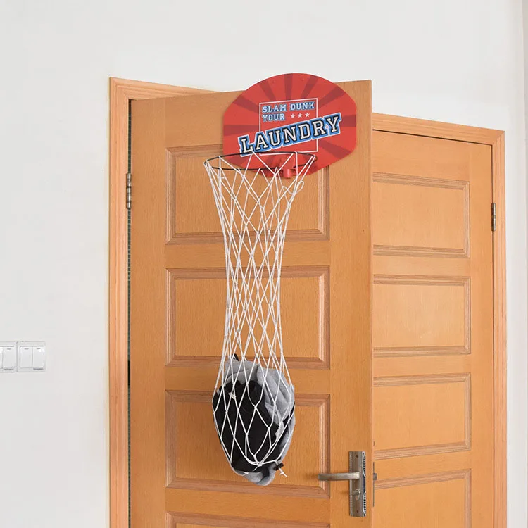 Basketball Hamper Sports Inspired Hamper OverDoor hangeable Basketball Laundry Hamper Kids Hanging Laundry Basket Sports Hampers