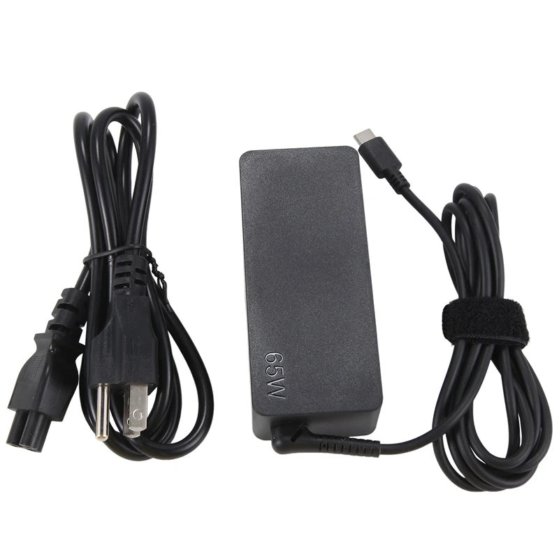 ACアダプター 65W USB Type C ラップトップ充電器 Chromebook 100E T480 T580 Yoga C930 アダプター電源コード、USプラグ用