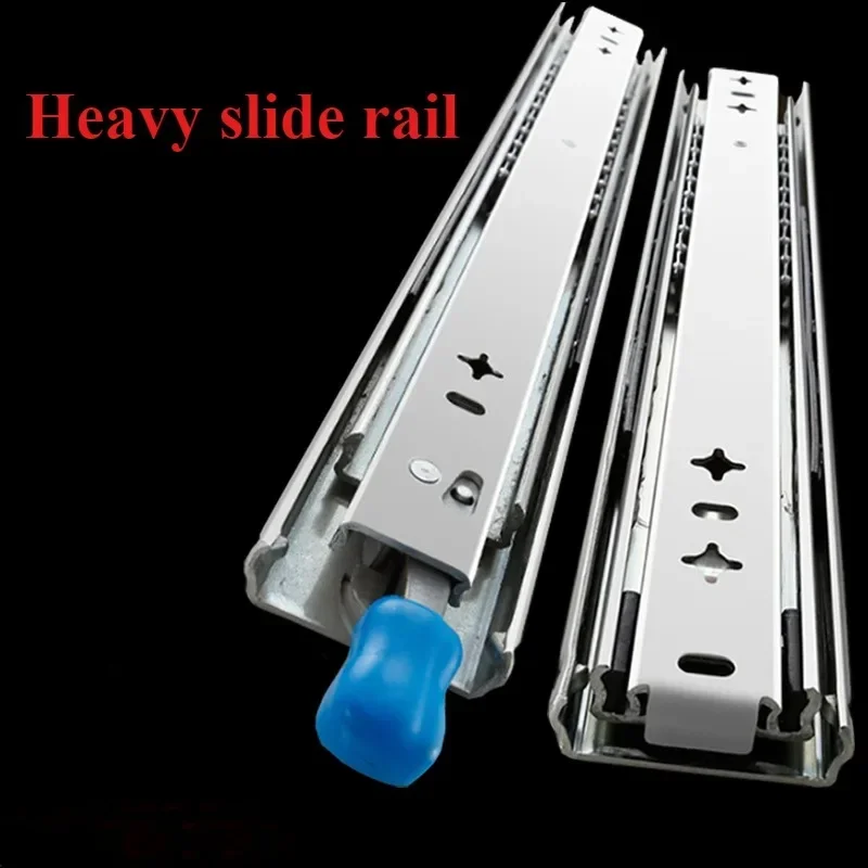 High-strength lock box slider, 10-60 inches, 250 pounds load capacity, side mounting, ball bearing, industrial track, 1 pair.