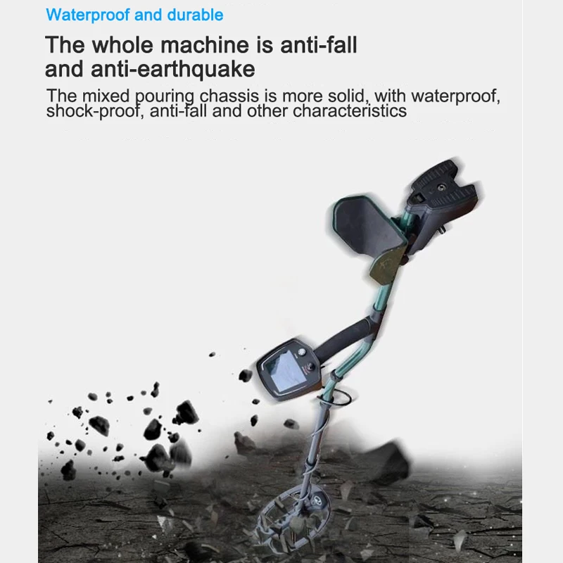 Hand-held Underground Metal Waterproof Detector T2 High Precision Search Instrument With LCD Screen For Outdoor Treasure Hunting