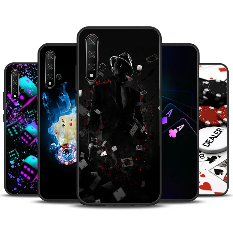 Dices Poker Casino Phone Case For Huawei Nova 11 Pro 11i 8i 3i 9 10 SE 5T Y60 Y61 Y70 Y90 Y91 P20 P30 P40 Lite