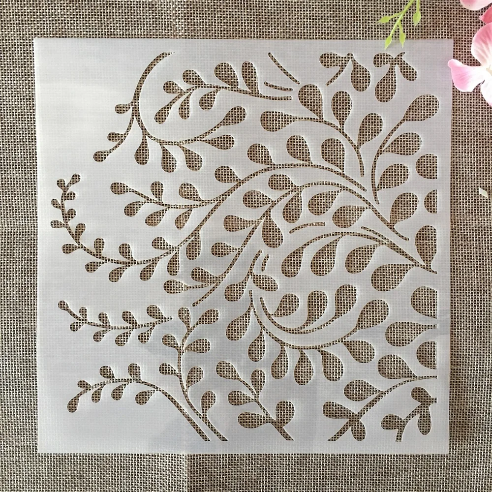 20*20cm Mandala Leaves DIY Layering Stencils Painting Scrapbook Coloring Embossing Album Decorative Template