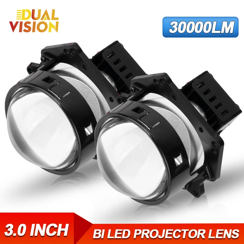 

Dualvision 2pcs 3 Inch Bi Led Projector Lens For Headlight Hella 3R 6000K Auto Lamp 300W High Low Beam Universal Car Accessorie