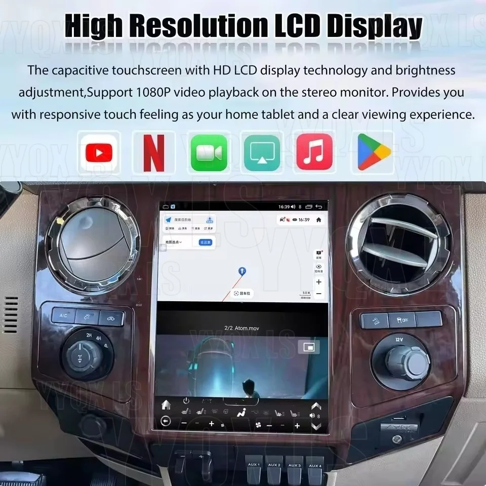 Android Player For For Ford F-250 F-350 2009 2010 2011 2012 AC Board Car Radio GPS Navigatio Stereo Multimedia Carplay Head Unit