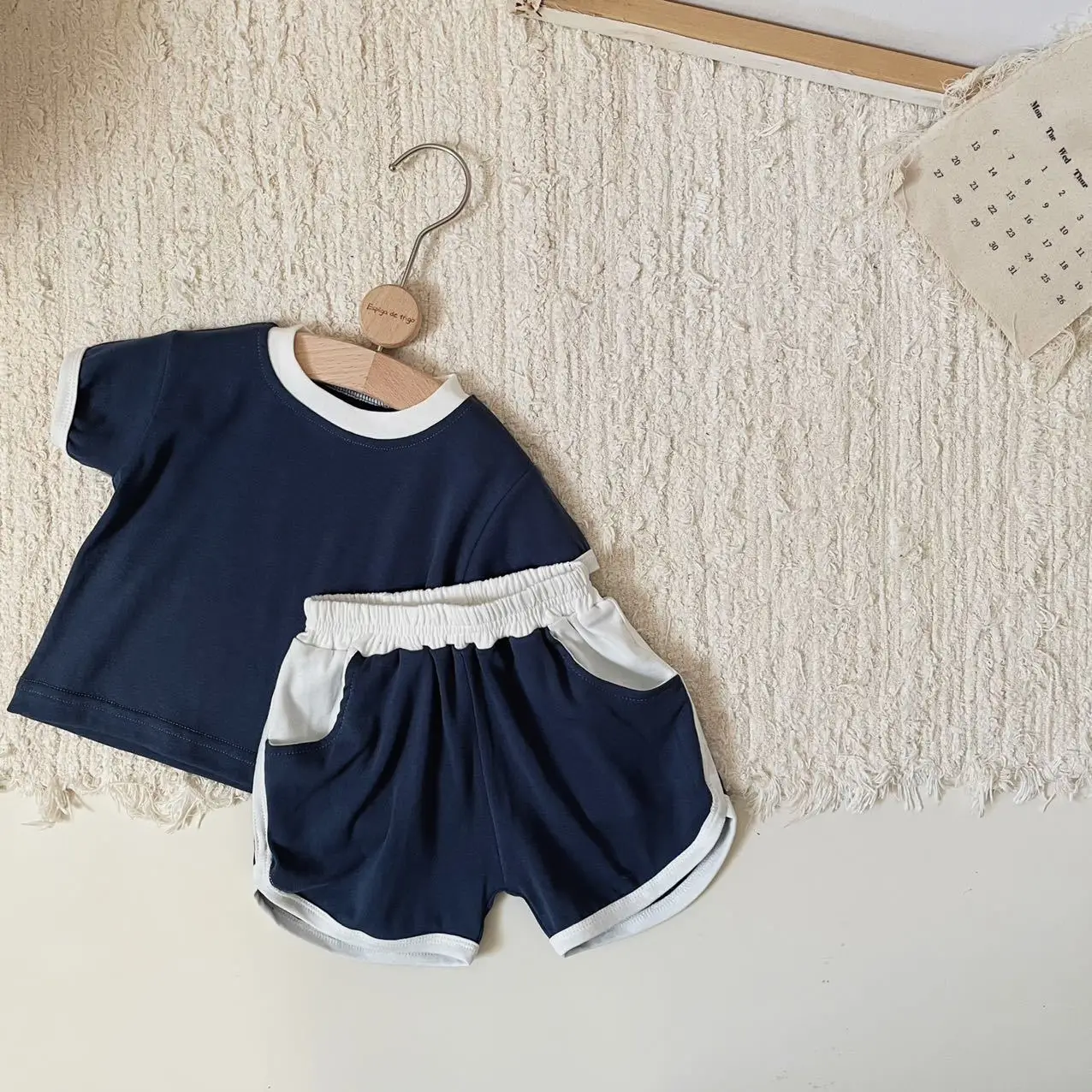 

Baby Clothing Set 2023 Summer Simple Fashion Boy's Suit Short-sleeved T Shirt +Short Casual Girl's Two Piece Suit