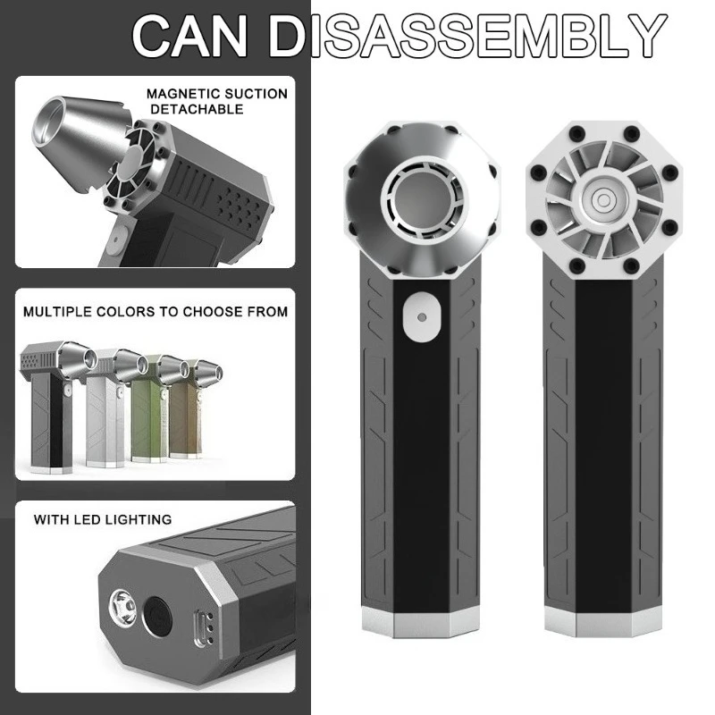 High Speed Turbo Fan Car Blower and Portable Duster, Handheld Outdoor Dryer for Camping Light Dust Cleaning Home Workshop Use