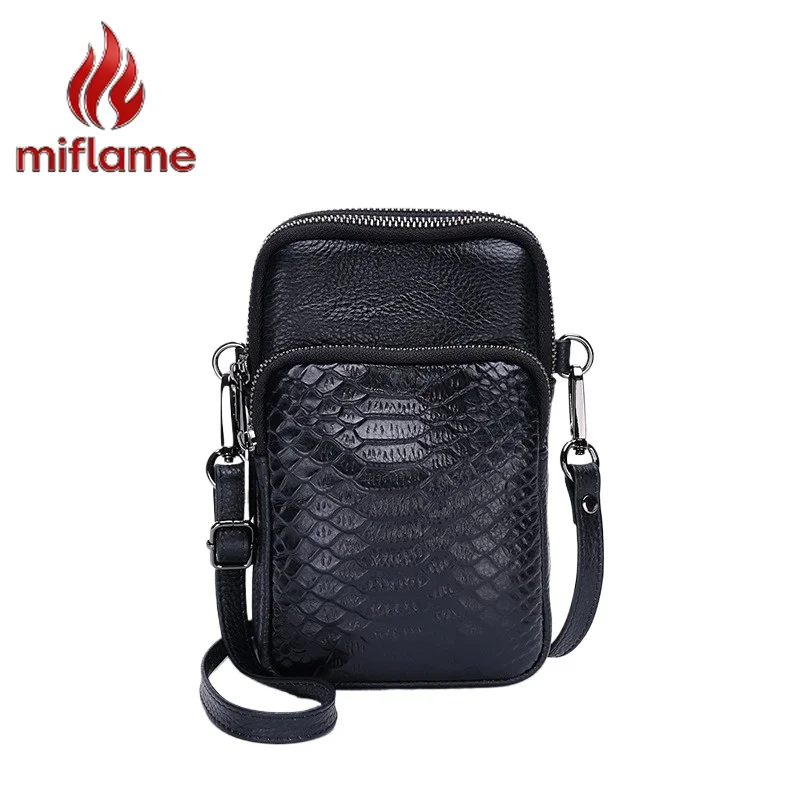 

Натуральная кожаная сумка-кроссбоди для телефона для женщин, мини-сумка через плечо из натуральной воловьей кожи с тиснением под крокодила, модная повседневная сумочка