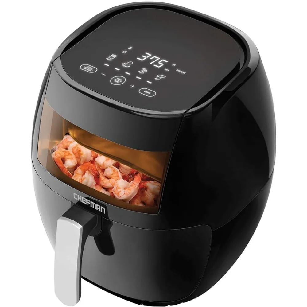 

Chefman TurboFry Touch 8 Quart Air Fryer w/ XL Viewing Window & Advanced Digital Display, Fry with Less Oil for Healthy Food