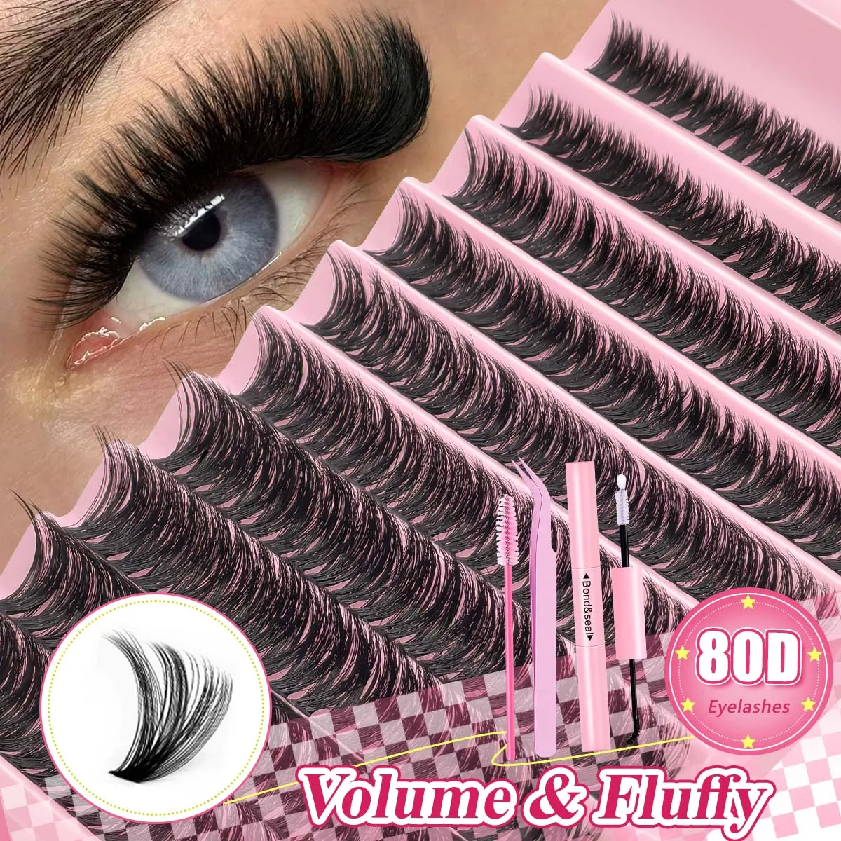 700PCS-30D/40D/50D Mixed Length 9-16mm, D-Curl Holiday Eyelashes for DIY and Various Festive Celebrations