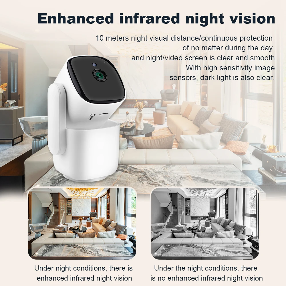 Telecamera IP 5G WiFi Baby Monitor 1080P Mini Indoor CCTV Security 2K 4MP AI Tracking Audio Video telecamera di sorveglianza Dual-band Ante