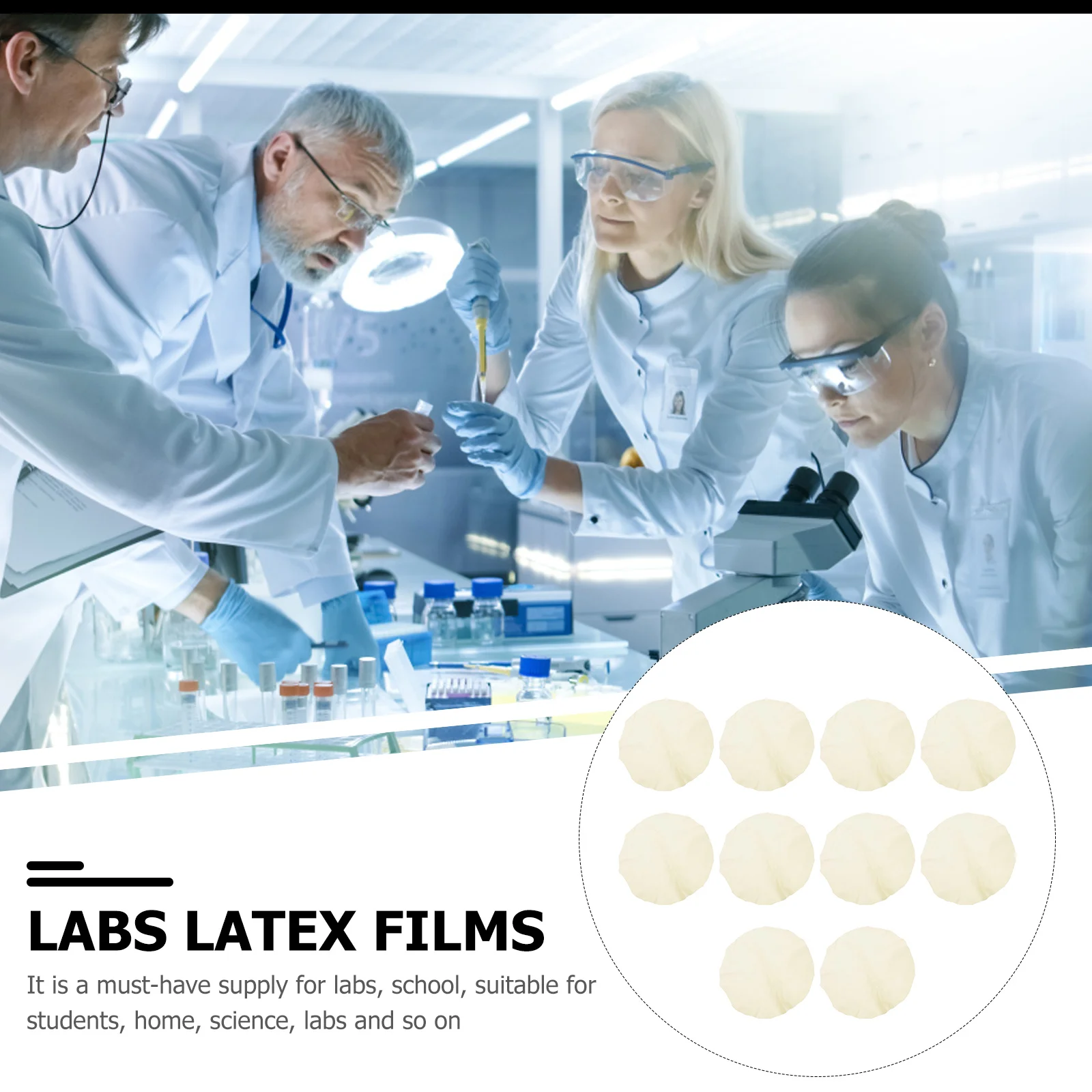 

10Pcs Educational Scientific Equipment Latex Films Safe Premium Material No Side Leakage Long Service Life Scientific Equipment