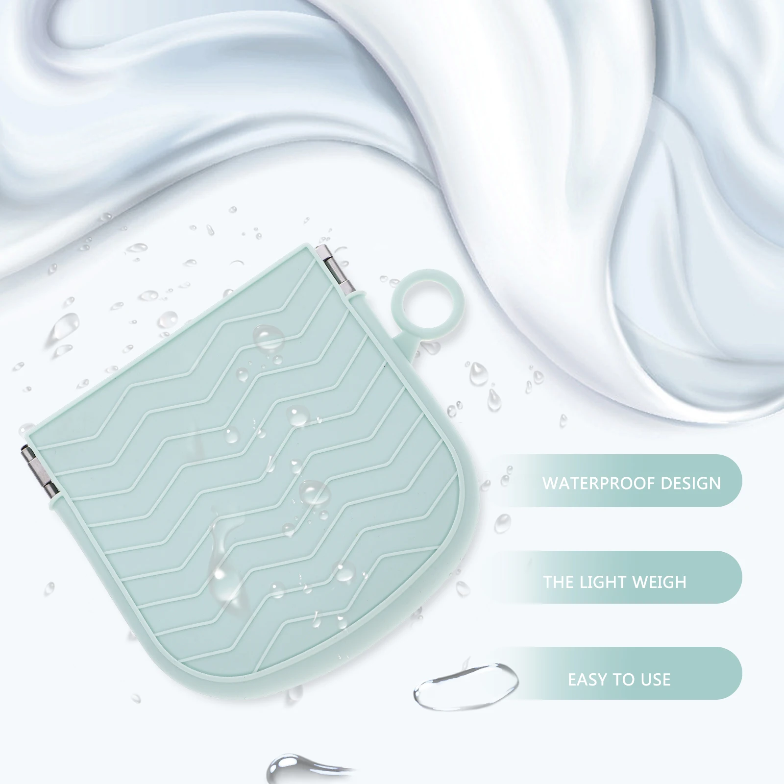 

Silicone Green Lipstick Case Make Up Travel Bag Travel Office Squeeze Pouches Purse ganization Make Up Bag
