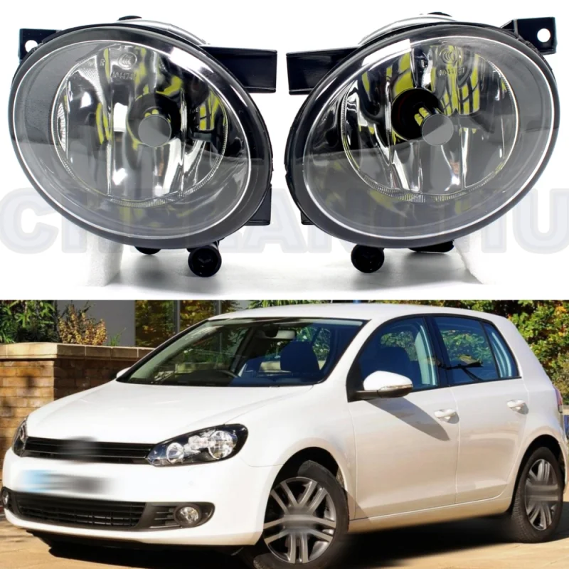 

Pair Left And Right Front Fog Light Lamp with LED Bulbs For VW Golf 6 A6 MK6 2009 2010 2011 2012 2013