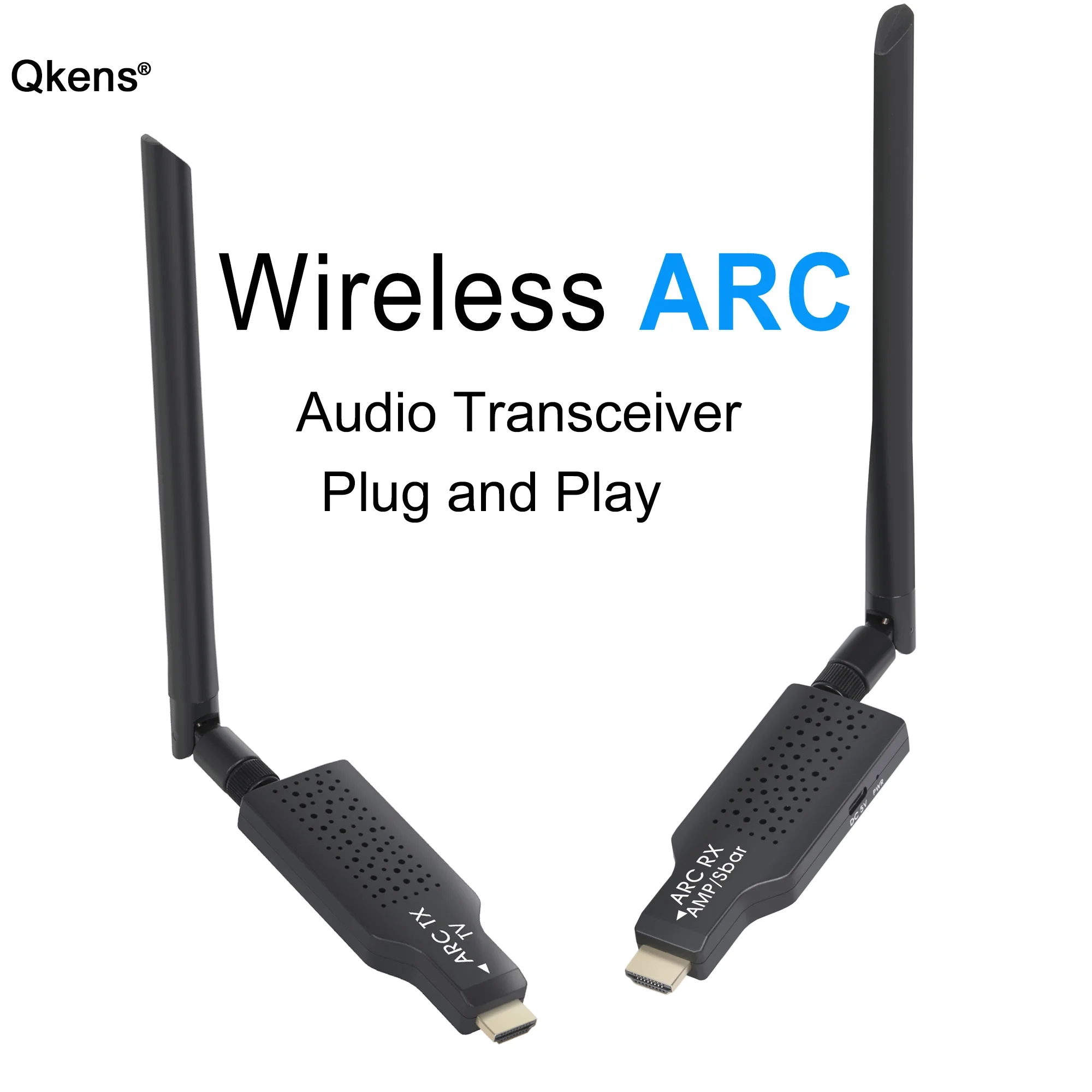 50M 2.4G Wireless ARC Audio Transmitter Receiver Wireless HDMI ARC Audio Extender Adapter for TV Projector To Sound Bar Speaker