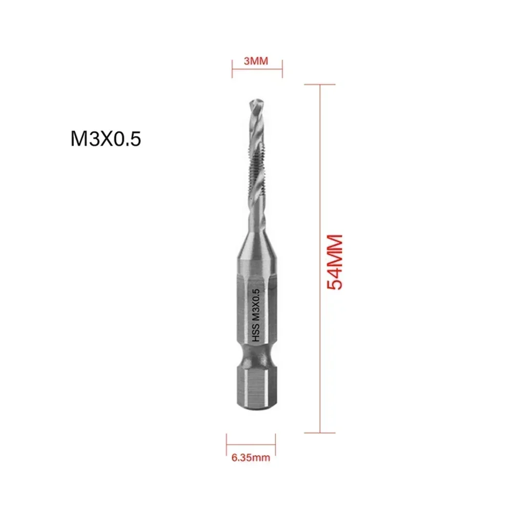 

Hand Tap Drill Hex Shank HSS Composite Screw Spiral Point Thread Metric Drill Bit M5 M6 M8 M10 Hex Composite Thread Drill