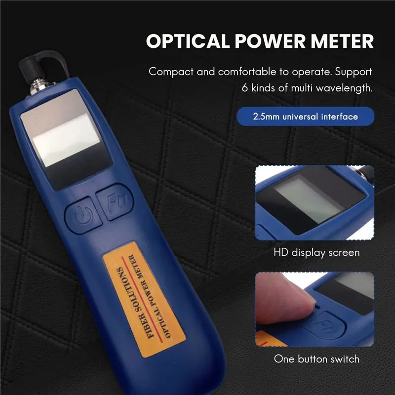 [NEWA64Z!】 6 Wavelengths Mini Optical Power Meter Tester -50 To 26 Optical Fiber Tester Optical Work Rate Meter Handheld FTTH