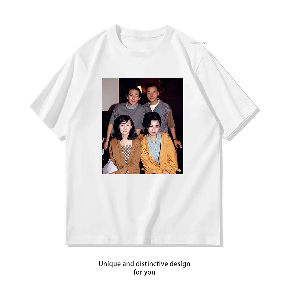Tony Leung Chiu-Wai Leslie Cheung T-shirt woman man Casual cotton printed t shirts Adult Breathable Comfortable O-neck