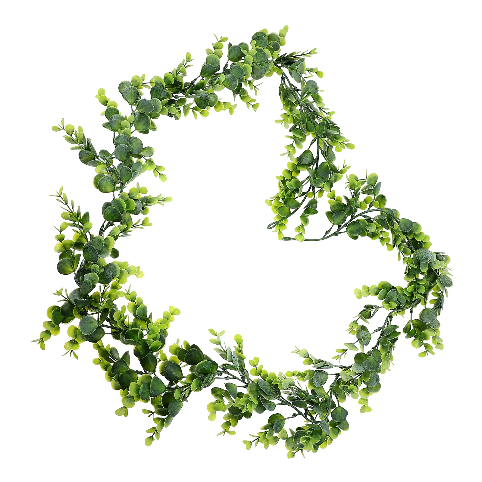 

2Pcs Eucalyptus Vine Artificial Leaves Garland Lifelike Fake Vine for Festival Reception Stage Decoration Indoor Outdoor Use