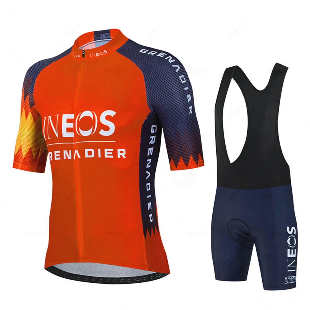 Ineos 2026 Men Short Sleeve Cycling Jersey Set Summer Bicicleta Clothing MTB Maillot Ropa Ciclismo Sportswear Blue Bicycle Suit - Image 6