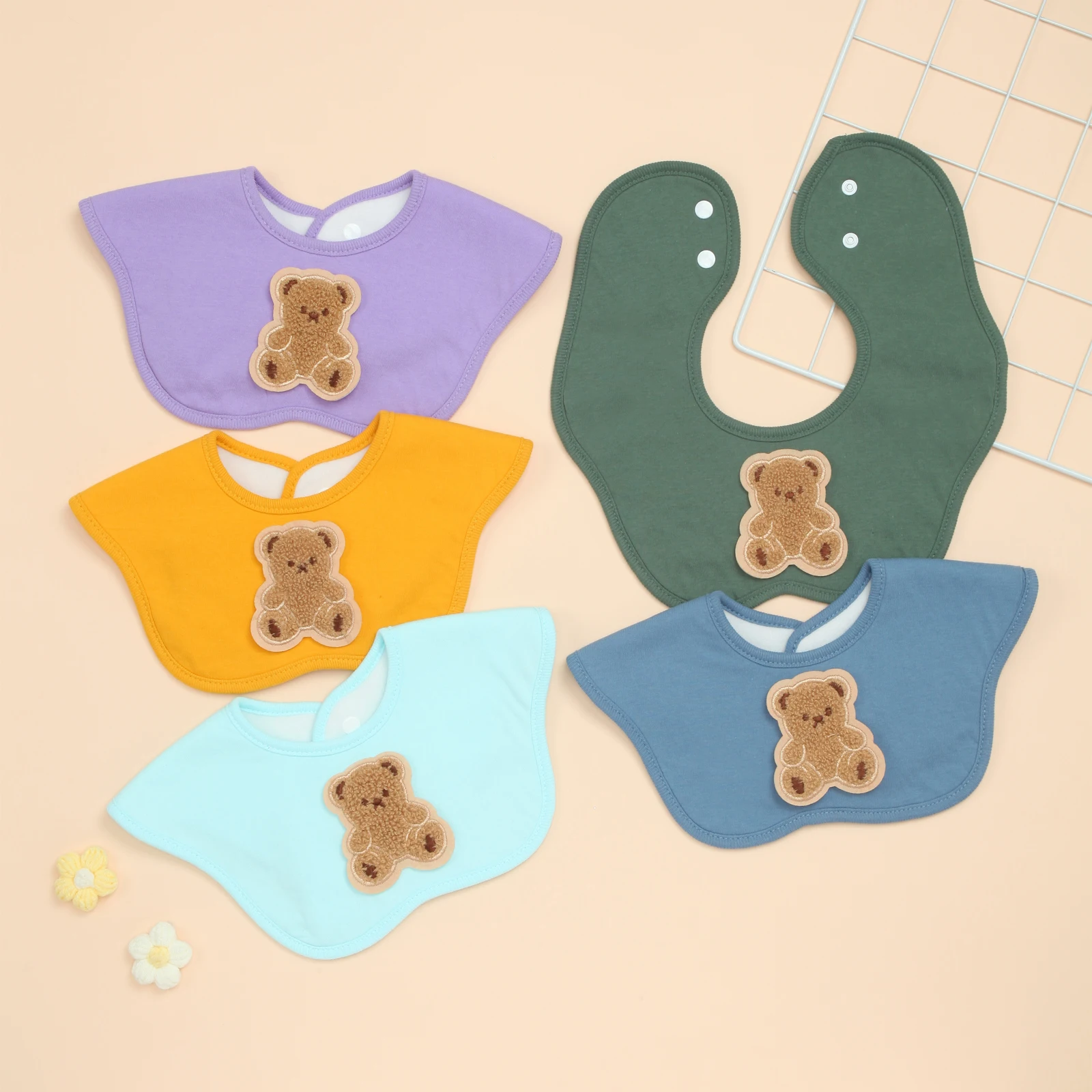 

5-Pack Soft Baby Bibs for Boys & Girls Absorbent Infant Bib for Drooling, Feeding, Teething