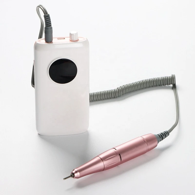 Professional 18W Rechargeable Nail Drill 30000rpm Speed Adjustment New Design Low Noise Built-in Battery Type-C USB CE Certified