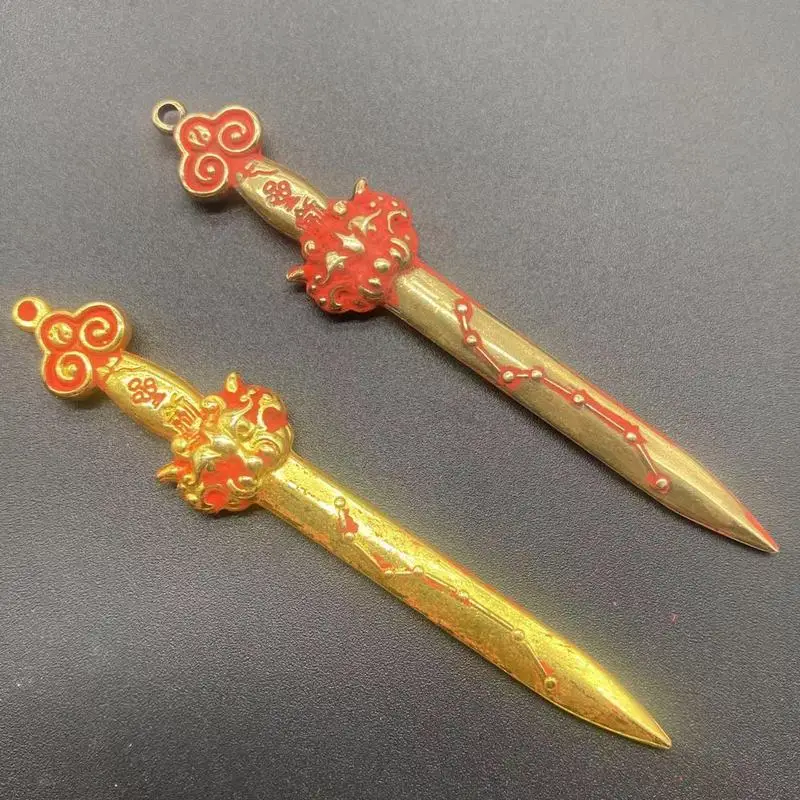 Tiger Head Tai Chi Seven-Star , a copper sword, a lucky charm for the home, a decorative item, a household ornament,